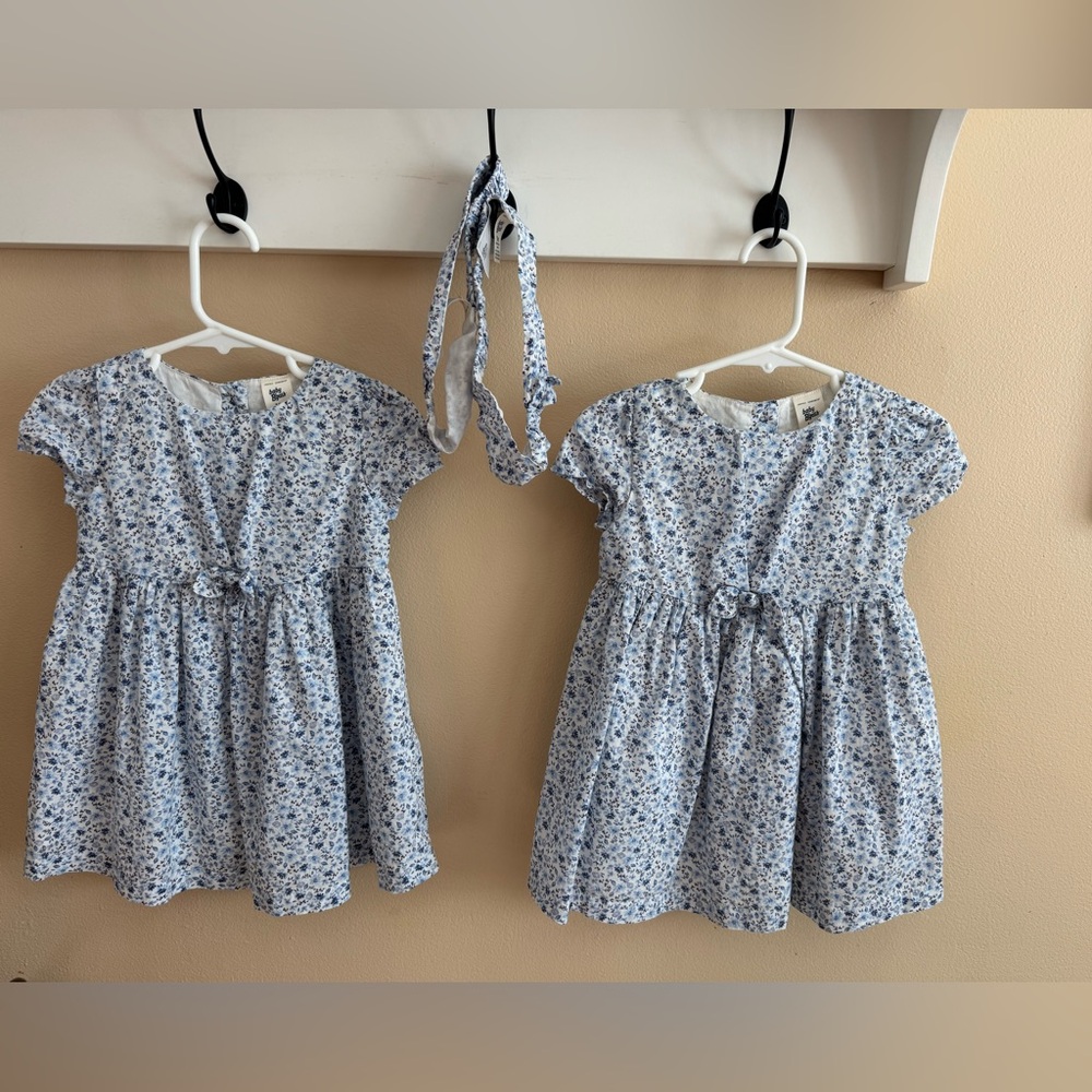 TWINS / BABY B’GOSH / Floral Blue Kids Dresses / 18 months